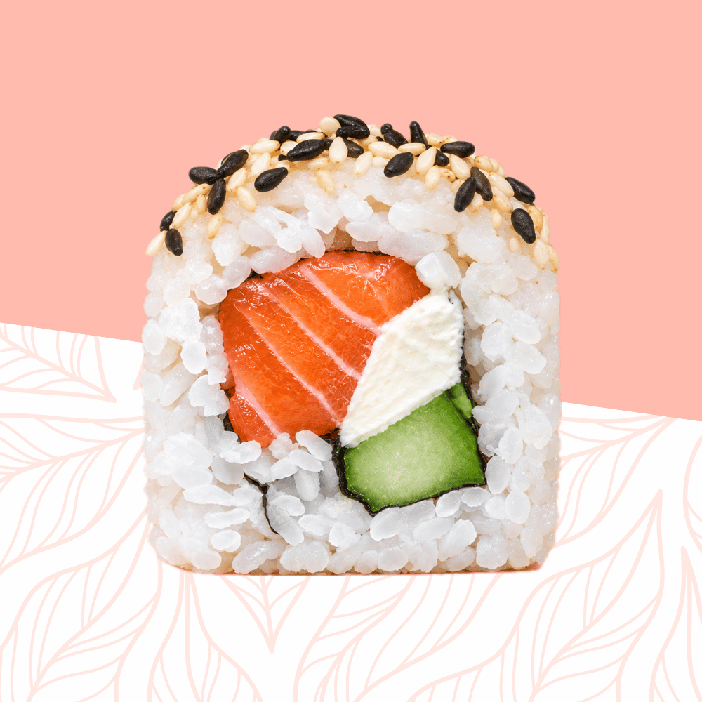 38. Salmon Cream Cheese Uramaki 8 pcs