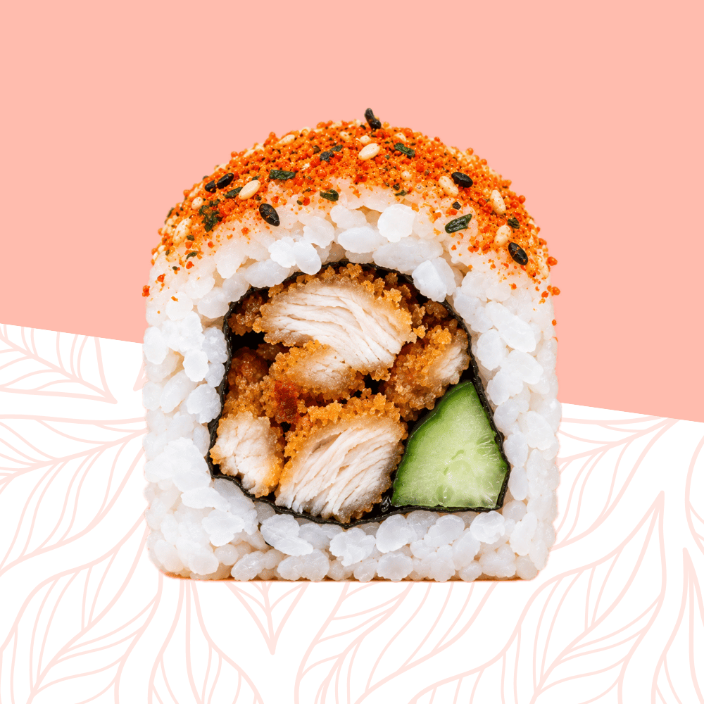 41. Spicy Fried Chicken Uramaki 8 pcs
